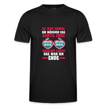 Es war einmal ein Mädchen das Santa Cruz wirklich - Männer Funktions-T-Shirt - Schwarz - Vorne - AI Model Male 178 dark (178cm)