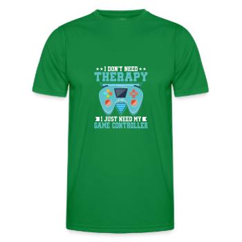 Don't Need Therapy I Just Need My Game Controller - Men's Functional T-Shirt - kelly green - Front - AI Model Male 178 dark (178cm)