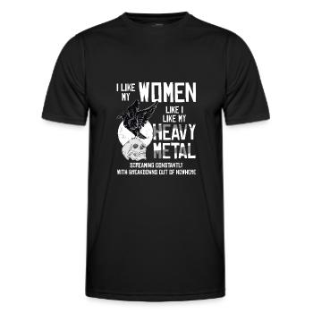 Musique Heavy Metal - T-shirt sport Homme - noir - Devant - AI Model Male 178 dark (178cm)