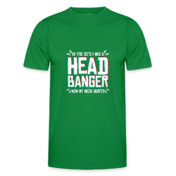 Funny Heavy Metal Headbanging - Men's Functional T-Shirt - kelly green - Front - AI Model Male 178 dark (178cm)