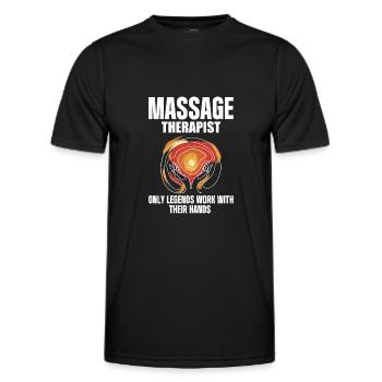Massage Therapist - Men's Functional T-Shirt - black - Front - AI Model Male 178 dark (178cm)