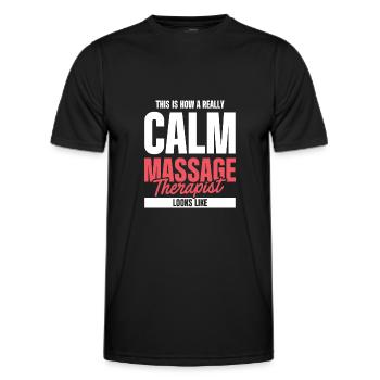 Massage Therapist - Men's Functional T-Shirt - black - Front - AI Model Male 178 dark (178cm)