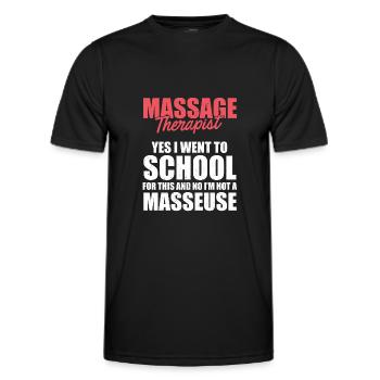 Massage Therapist - Men's Functional T-Shirt - black - Front - AI Model Male 178 dark (178cm)