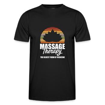 Massage Therapist - Men's Functional T-Shirt - black - Front - AI Model Male 178 dark (178cm)