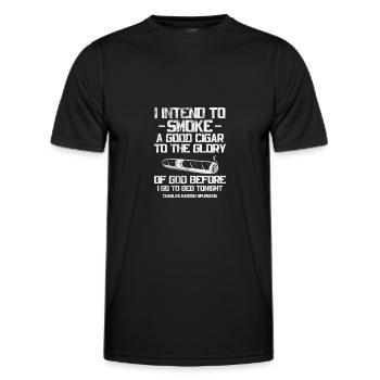 Zigarre - Männer Funktions-T-Shirt - Schwarz - Vorne - AI Model Male 178 dark (178cm)