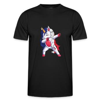 Flag Unicron French roots French - Men's Functional T-Shirt - black - Front - AI Model Male 178 dark (178cm)