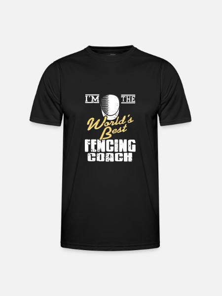 I'm The World's Best Fencing Coach Vintage Tea - Men's Functional T-Shirt - black