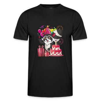 Geburtstag Tier Geschenk Waschbär - Männer Funktions-T-Shirt - Schwarz - Vorne - AI Model Male 178 dark (178cm)