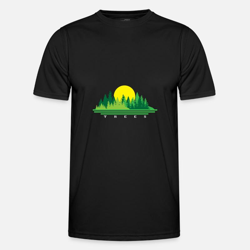 Baum - Männer Funktions-T-Shirt - Schwarz
