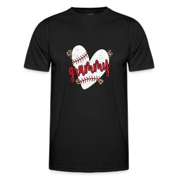Grammy Grand-mère d’un joueur de baseball Grammy de baseball - T-shirt sport Homme - noir - Devant - AI Model Male 178 dark (178cm)