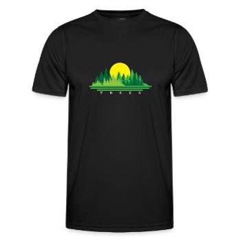Tree - Men's Functional T-Shirt - black - Front - AI Model Male 178 dark (178cm)