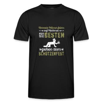 Sportschütze Sportschießen Königskompanie - Männer Funktions-T-Shirt - Schwarz - Vorne - AI Model Male 178 dark (178cm)