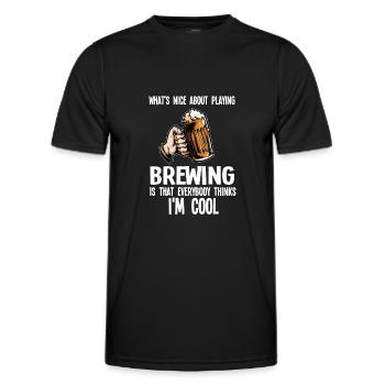 Brasserie Beer Cadeau - T-shirt sport Homme - noir - Devant - AI Model Male 178 dark (178cm)
