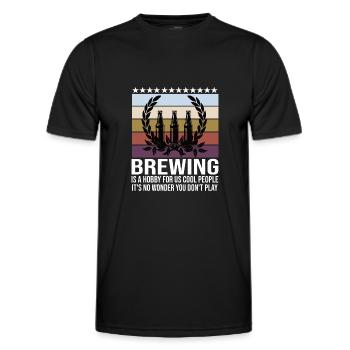 Brasserie Beer Cadeau - T-shirt sport Homme - noir - Devant - AI Model Male 178 dark (178cm)