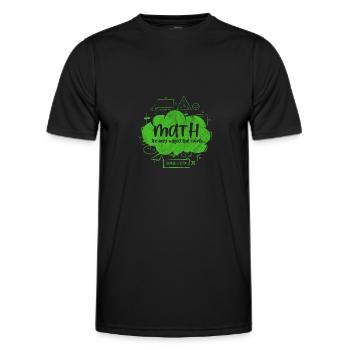 Mathematik - Männer Funktions-T-Shirt - Schwarz - Vorne - AI Model Male 178 dark (178cm)