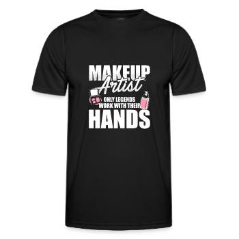 Makeup Artist - Men's Functional T-Shirt - black - Front - AI Model Male 178 dark (178cm)