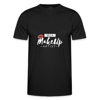 Makeup Artist - Men's Functional T-Shirt - black - Front - AI Model Male 178 dark (178cm)