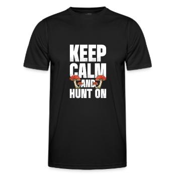 Mushroom Hunting - Männer Funktions-T-Shirt - Schwarz - Vorne - AI Model Male 178 dark (178cm)