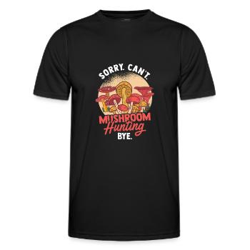 Mushroom Hunting - Männer Funktions-T-Shirt - Schwarz - Vorne - AI Model Male 178 dark (178cm)