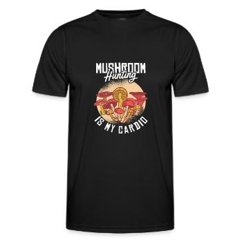 Mushroom Hunting - Männer Funktions-T-Shirt - Schwarz - Vorne - AI Model Male 178 dark (178cm)