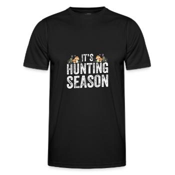 Mushroom Hunting - Männer Funktions-T-Shirt - Schwarz - Vorne - AI Model Male 178 dark (178cm)