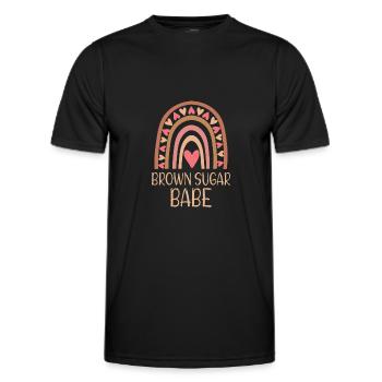 Mois de la fierté de la culture africaine Brown Sugar Babe - T-shirt sport Homme - noir - Devant - AI Model Male 178 dark (178cm)