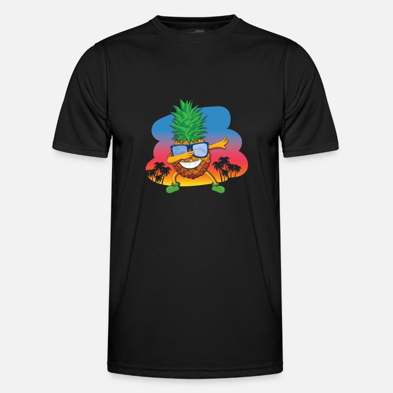 Beach 2022 Tropical Dabbing Pineapple Summer Männer Funktions-T-Shirt