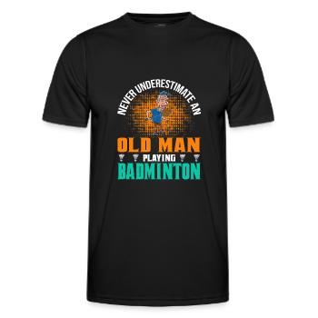 Cool Badminton Dad Badminton Spieler Vater - Männer Funktions-T-Shirt - Schwarz - Vorne - AI Model Male 178 dark (178cm)