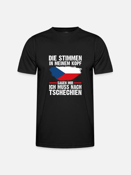 Tschechien Tscheche Tschechisches - Männer Funktions-T-Shirt - Schwarz
