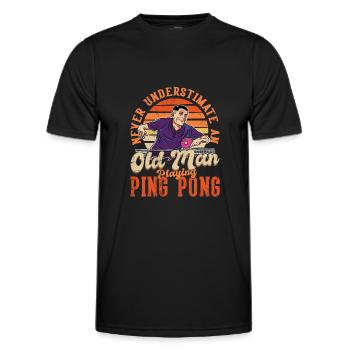 Cool Ping Pong Papa Joueur de Ping Pong Père - T-shirt sport Homme - noir - Devant - AI Model Male 178 dark (178cm)