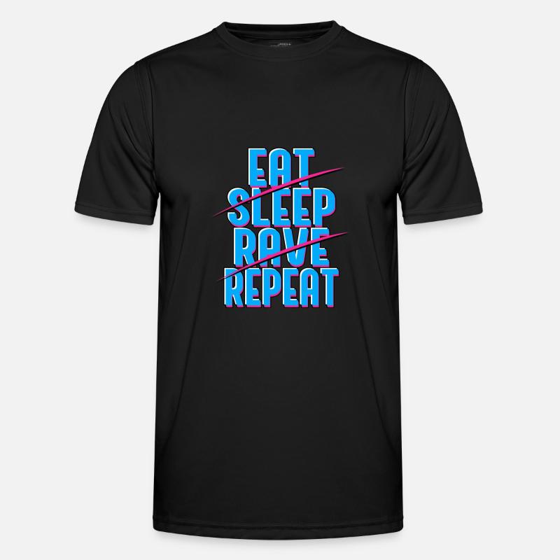Manger Sleep Rave Répéter T-shirt sport Homme