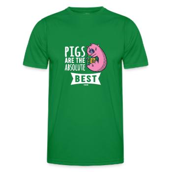 Schweineliebhaber - Männer Funktions-T-Shirt - Kelly Green - Vorne - AI Model Male 178 dark (178cm)