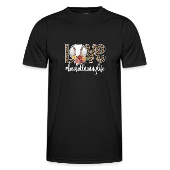 Nanny Grandma Of a Baseball Player Baseball Nanny - Men's Functional T-Shirt - black - Front - AI Model Male 178 dark (178cm)
