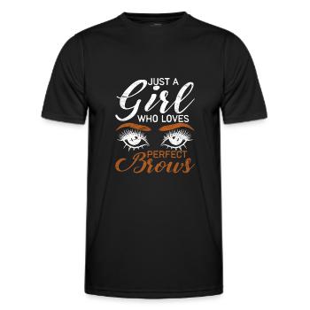 Make Up Artist Gift Beauty Brow Artist - Men's Functional T-Shirt - black - Front - AI Model Male 178 dark (178cm)
