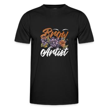 Make Up Artist Gift Beauty Brow Artist - Men's Functional T-Shirt - black - Front - AI Model Male 178 dark (178cm)