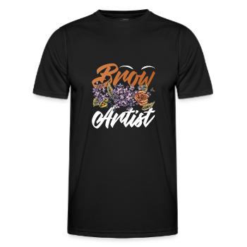 Brow Artist - Men's Functional T-Shirt - black - Front - AI Model Male 178 dark (178cm)