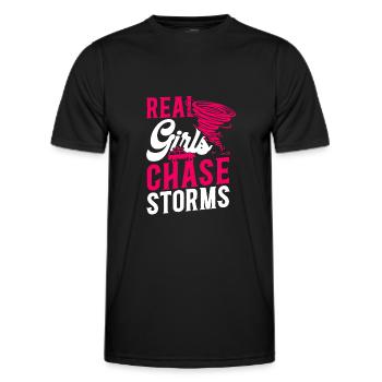 Storm Chaser Hurricane Meteorology - Männer Funktions-T-Shirt - Schwarz - Vorne - AI Model Male 178 dark (178cm)