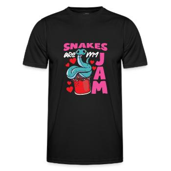 Serpent Serpent Serpent Les Serpents Sont Ma Confiture - T-shirt sport Homme - noir - Devant - AI Model Male 178 dark (178cm)