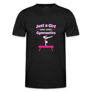 Geräteturnen Bodenturnen Akrobatik Gymnastik - Männer Funktions-T-Shirt - Schwarz - Vorne - AI Model Male 178 dark (178cm)
