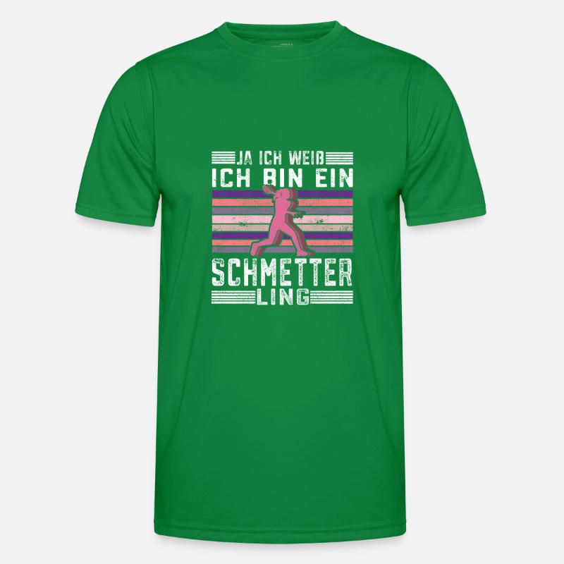 Ich bin ein Schmetter Ling Squashspieler Geschenk Männer Funktions-T-Shirt