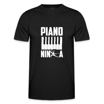 Drôle de pianiste Piano Piano Pianiste - T-shirt sport Homme - noir - Devant - AI Model Male 178 dark (178cm)