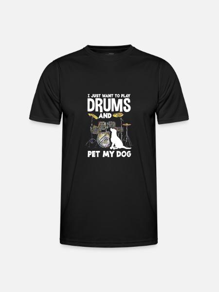 Drums Drummer Gift - Men's Functional T-Shirt - black
