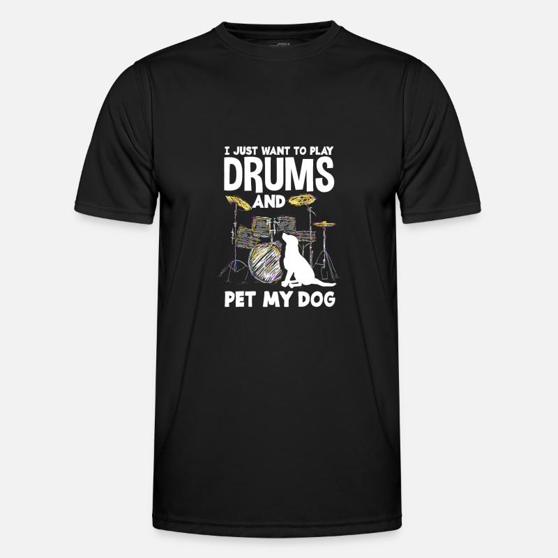 Drums Drummer Gift - Men's Functional T-Shirt - black
