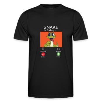 Serpent Serpent Téléphone Affichage Serpent - T-shirt sport Homme - noir - Devant - AI Model Male 178 dark (178cm)