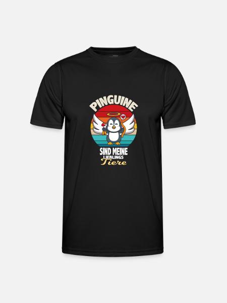 Pinguin Spruch Jungen Mädchen Kinder Antarktis - Männer Funktions-T-Shirt - Schwarz