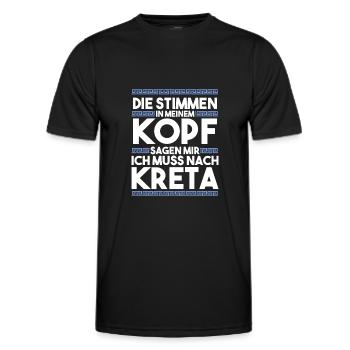 Die Stimmen in meinem Kopf sagen mir ich muss nach - Männer Funktions-T-Shirt - Schwarz - Vorne - AI Model Male 178 dark (178cm)