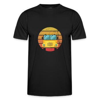 Funny school bus driver school bus bus driver - Men's Functional T-Shirt - black - Front - AI Model Male 178 dark (178cm)
