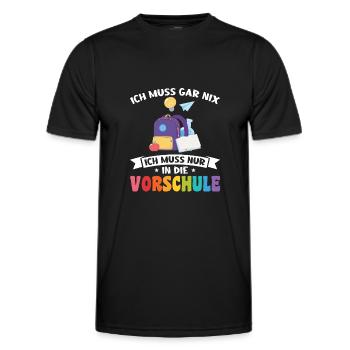 Vorschule Anfang Vorschulkind Geschenk - Männer Funktions-T-Shirt - Schwarz - Vorne - AI Model Male 178 dark (178cm)
