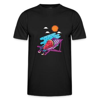 Watermelon Beach 2022 Tropical Hello Summer - Männer Funktions-T-Shirt - Schwarz - Vorne - AI Model Male 178 dark (178cm)