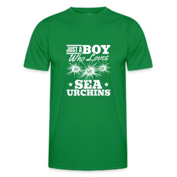 Seeigelliebhaber - Nur ein Junge, der Seeigel - Männer Funktions-T-Shirt - Kelly Green - Vorne - AI Model Male 178 dark (178cm)